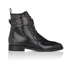Alaia - Brand New Black Studded Lace Booties